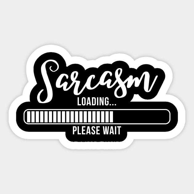 Sarcasm loading white Sticker by colorbyte